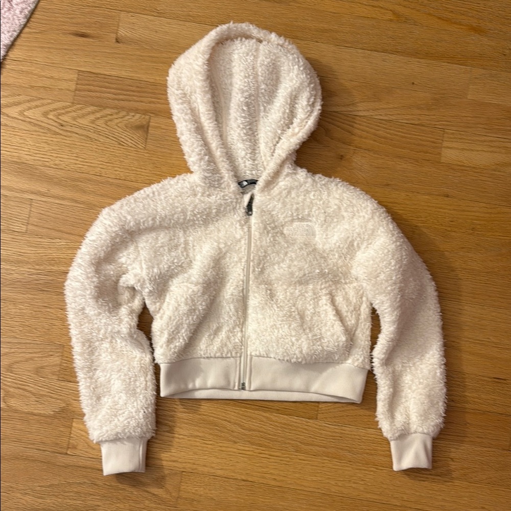 The North Face White Sherpa Jacket with Hood